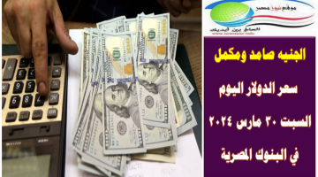 الجنيه صامد ومكمل .. سعر الدولار اليوم السبت 30 مارس 2024 في البنوك المصرية