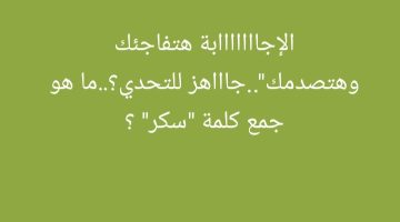 “الإجابة حيرت الجميع”.. ما هي جمع كلمة سكر في اللغة العربية؟..99٪فشلوا في حلها!! 
