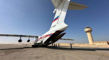 مطار العريش الدولي يستقبل طائرة مساعدات بلجيكية لصالح الفلسطينيين في قطاع غزة